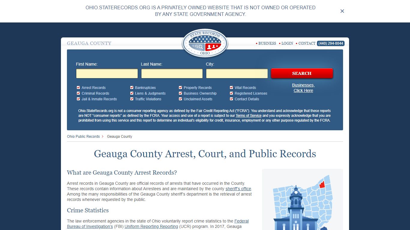 Geauga County Arrest, Court, and Public Records