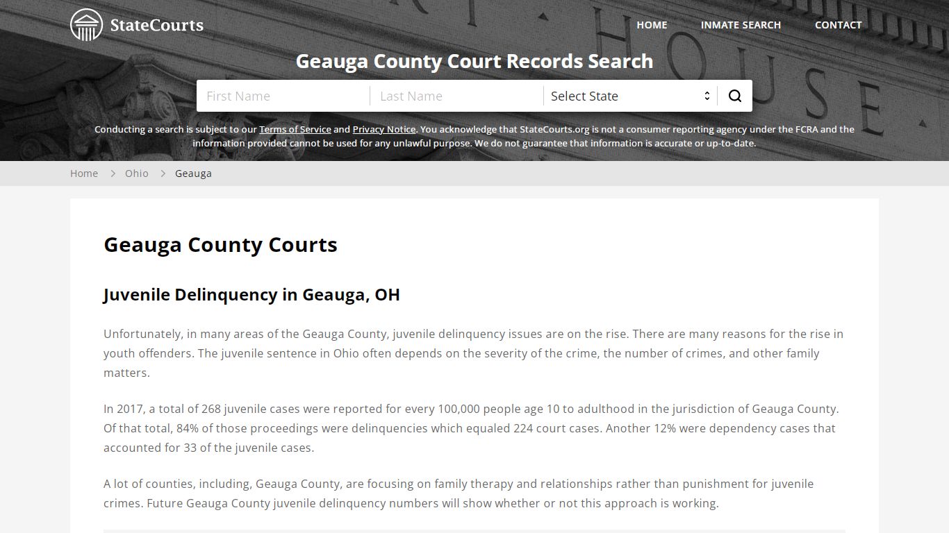 Geauga County, OH Courts - Records & Cases - StateCourts